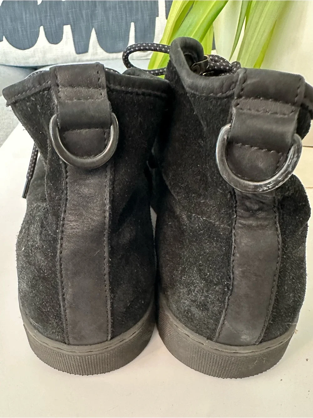 AllSaints Men's Black Suede Lace-Up Boots Great Condition! Size 45 EU